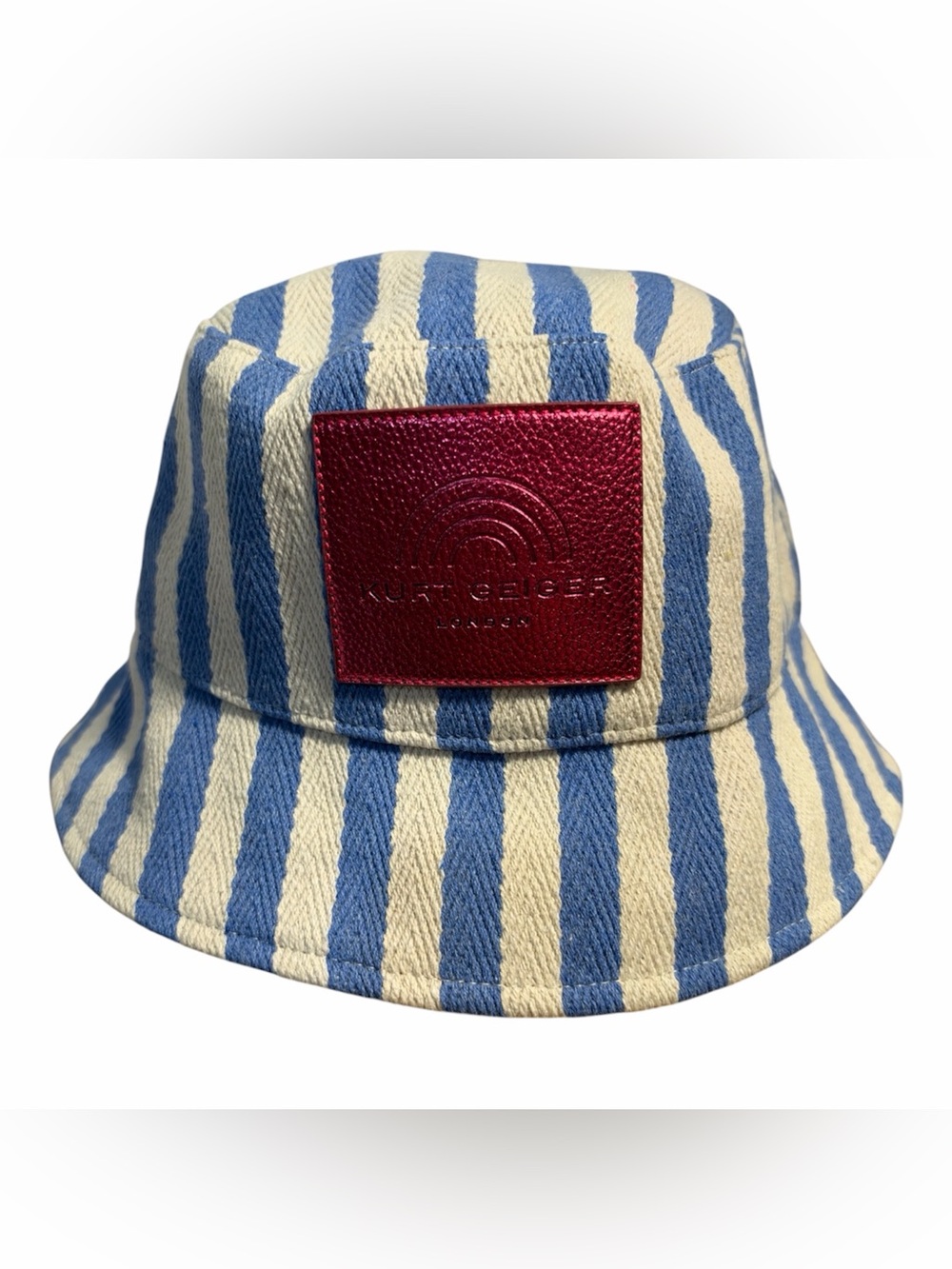 Kurt Geiger London Blue White Striped Bucket Hat - NWT **